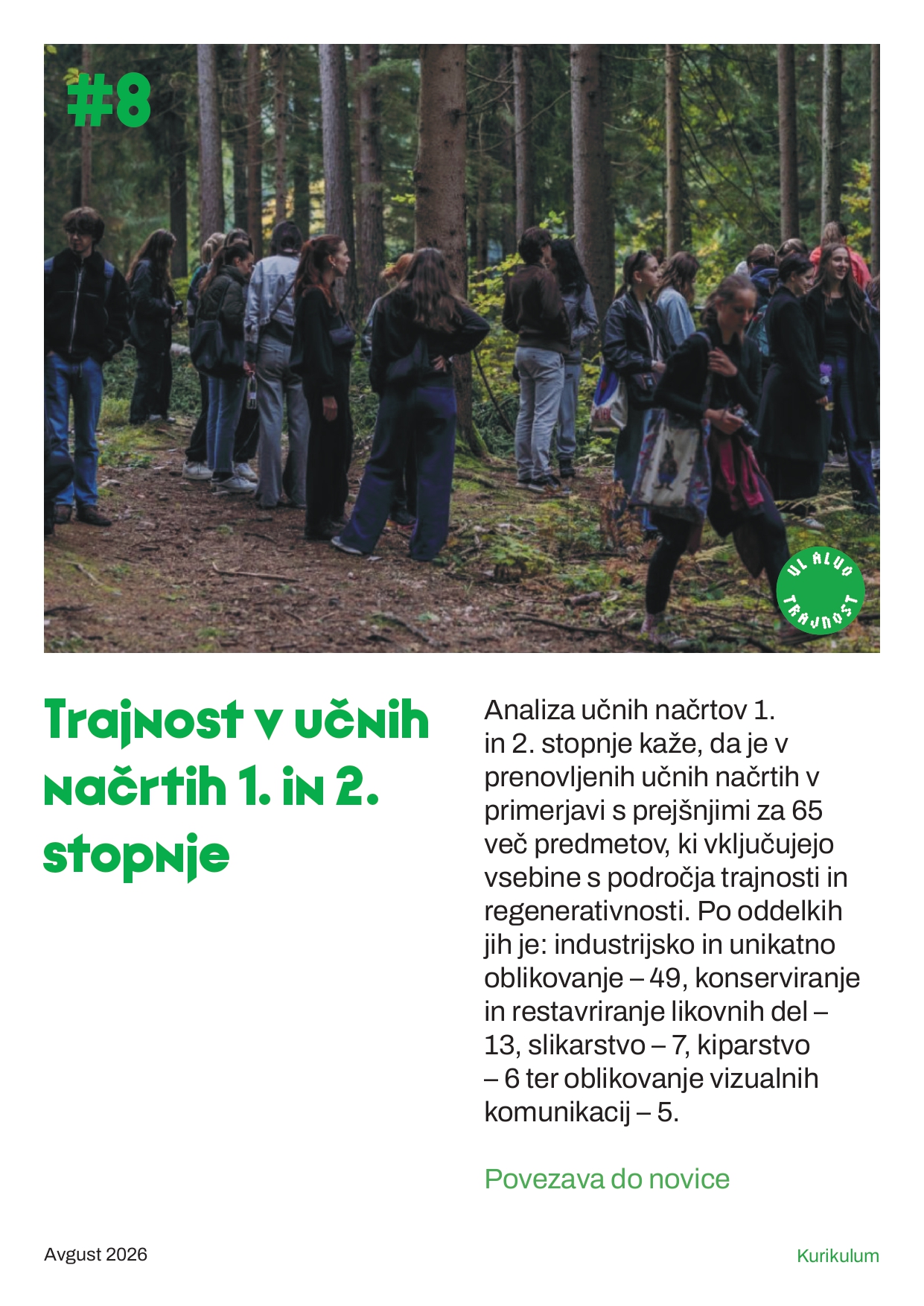 Trajnostni novičnik #8