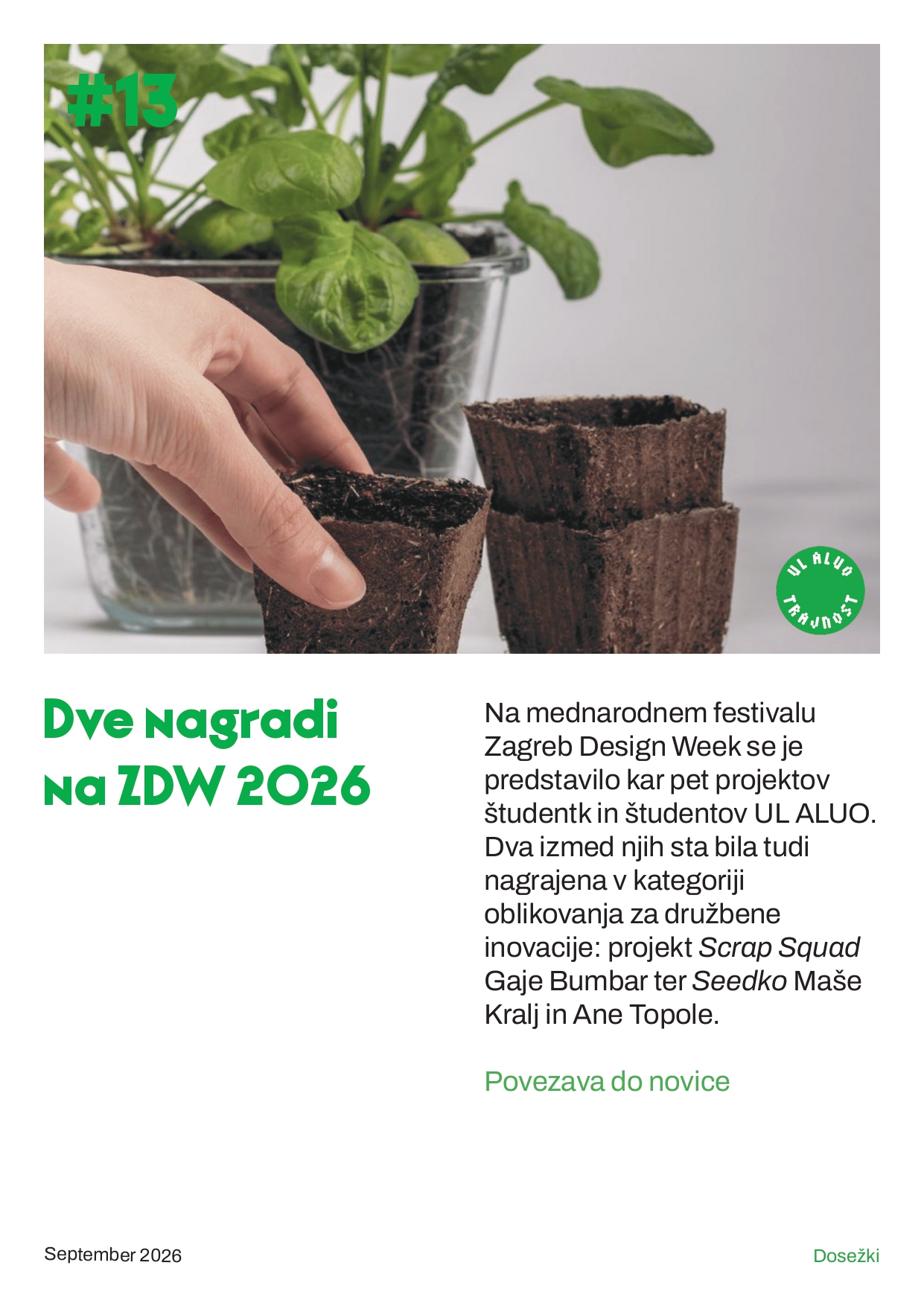 Trajnostni novičnik #13